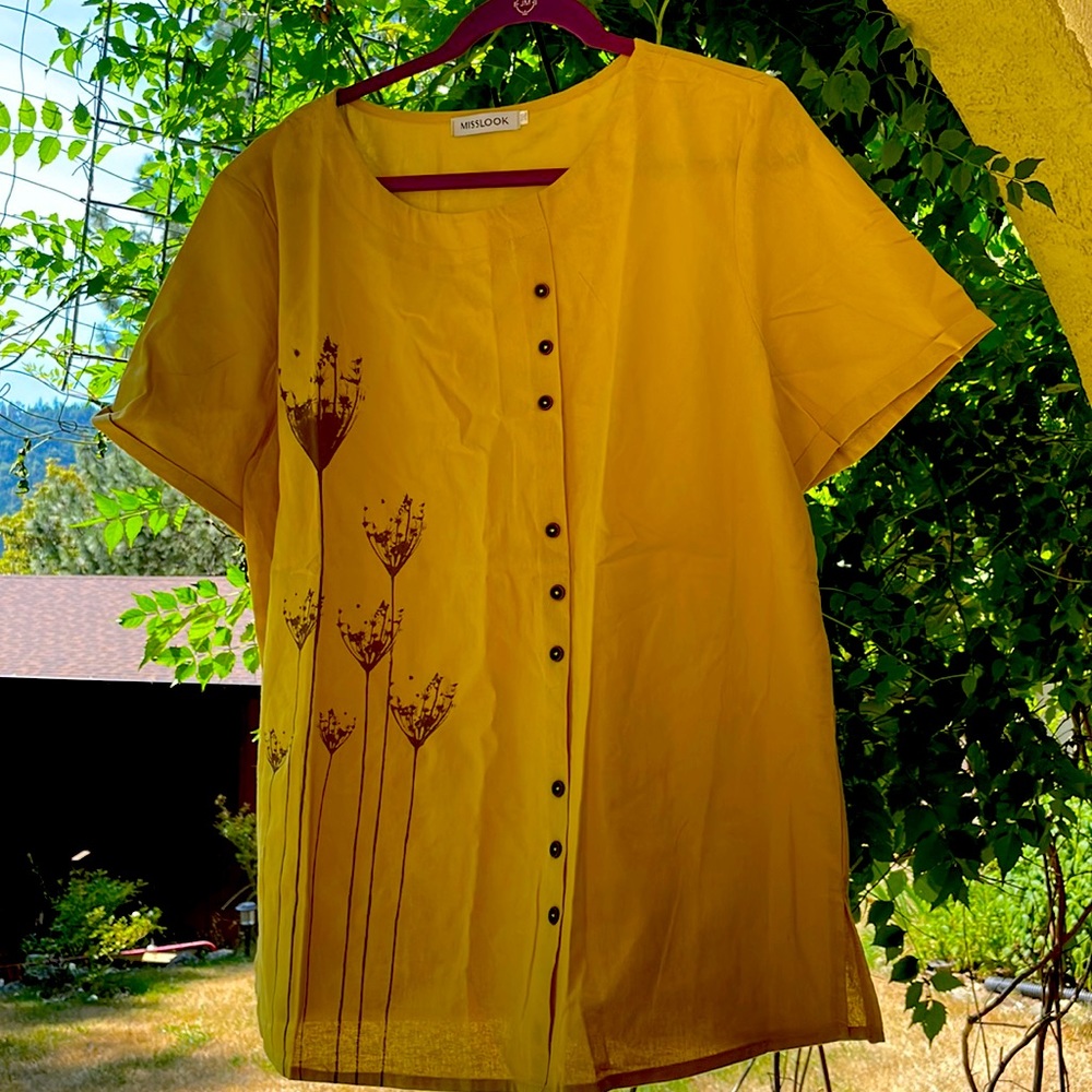 Cotton pull over blouse